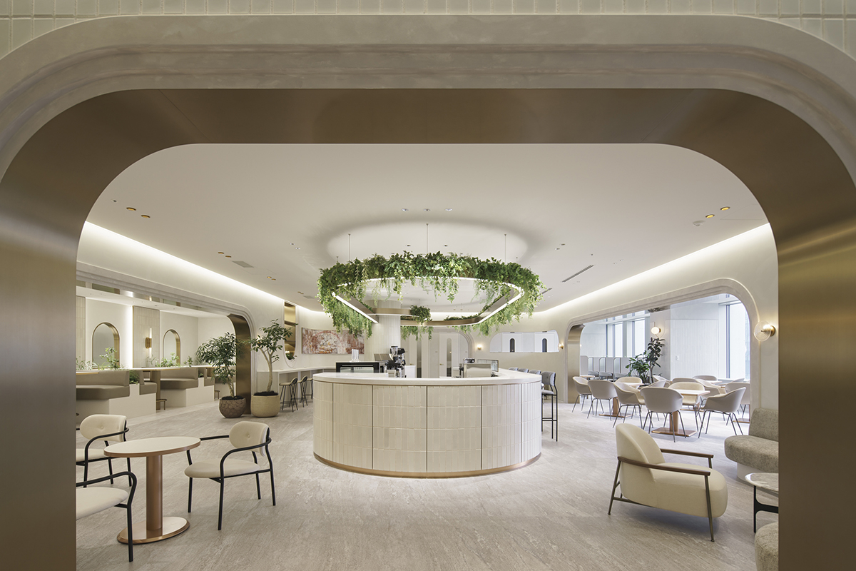 タイル│フレキシブルオフィス 共有ラウンジ