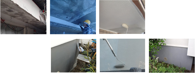 軒天・基礎巾木面